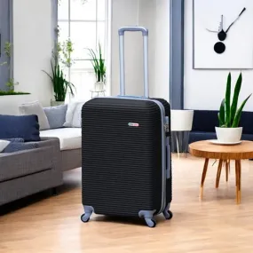 24 Inch Swiss Class Line ABS Expandable Checked Luggage | Lightweight Bag with Spinner Wheels