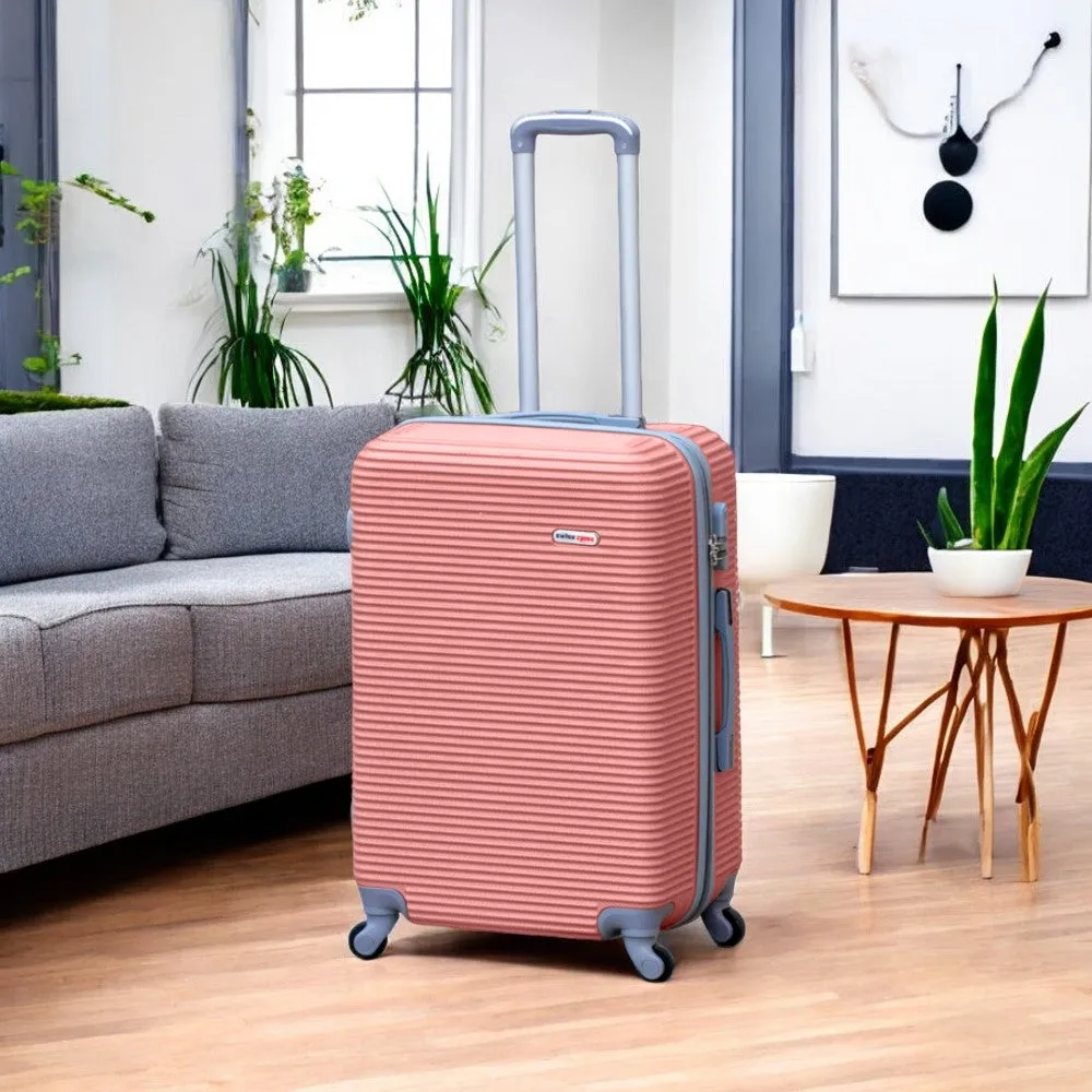24 Inch Swiss Class Line ABS Expandable Checked Luggage | Lightweight Bag with Spinner Wheels
