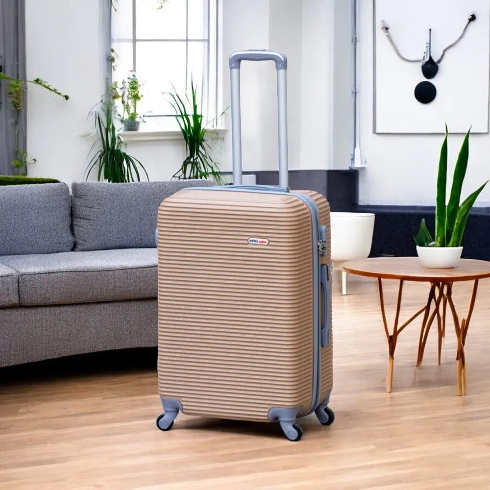 24 Inch Swiss Class Line ABS Expandable Checked Luggage | Lightweight Bag with Spinner Wheels