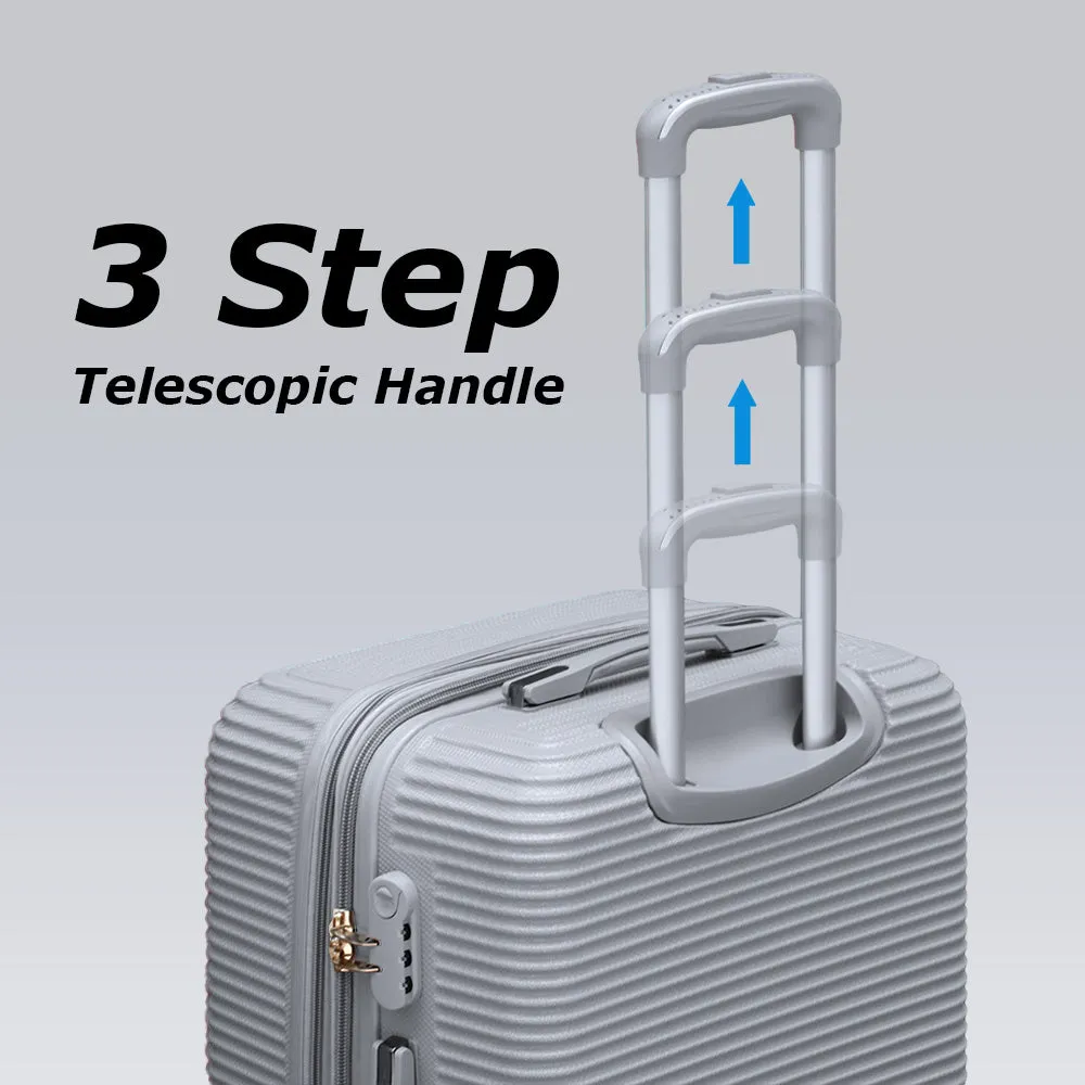 24 Inch Swiss Class Line ABS Expandable Checked Luggage | Lightweight Bag with Spinner Wheels