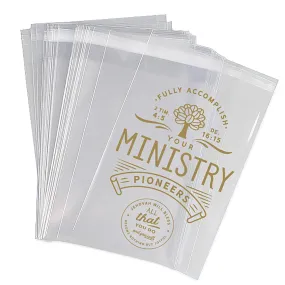 50 Pack Clear Pioneer Gift Bags : Perfect for pens, buttons, & lens cloths