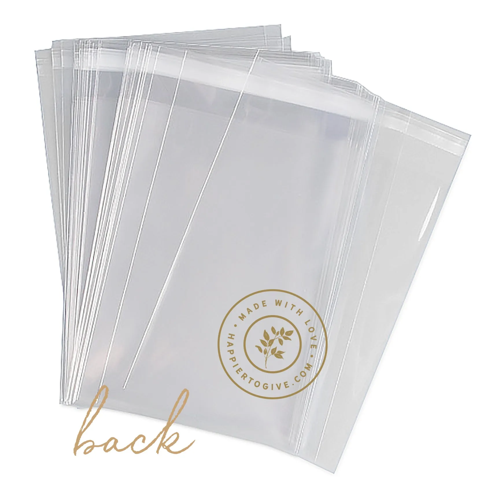 50 Pack Clear Pioneer Gift Bags : Perfect for pens, buttons, & lens cloths