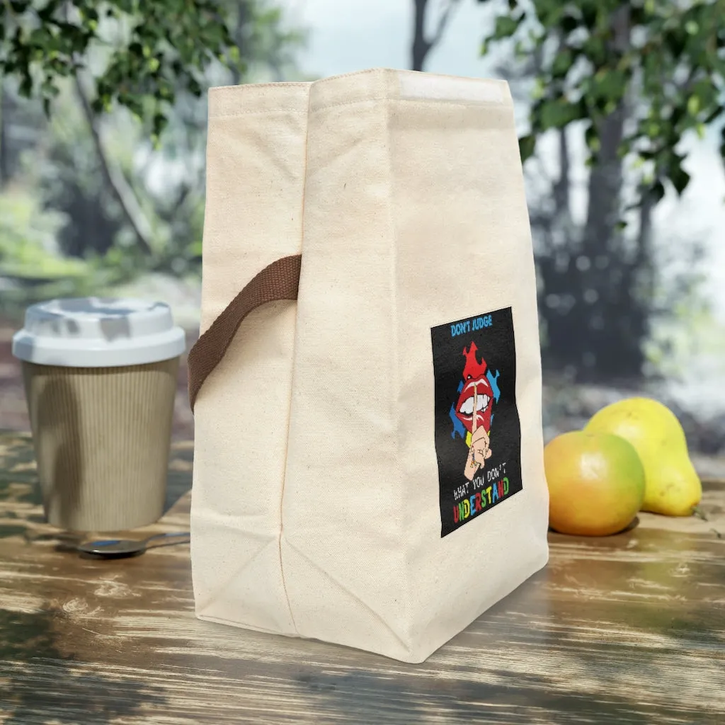 Autism Awareness Canvas Lunch Bag With Strap, Autism Support Lunch Bag