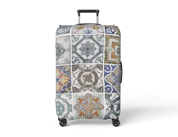 Azulejos Tile Art Portugal Luggage Protector