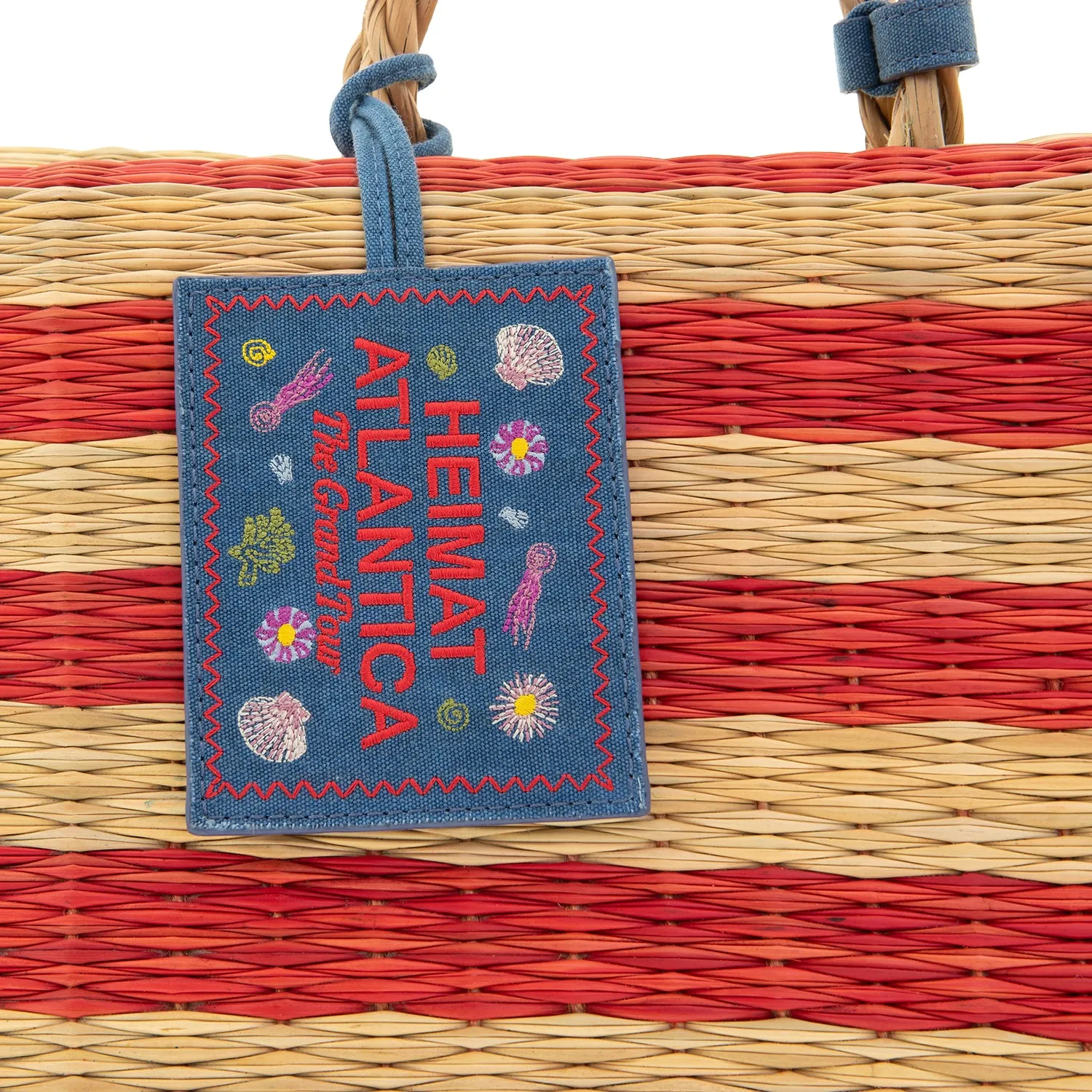 BEACH BASKET RED "The Grand Tour Collection"