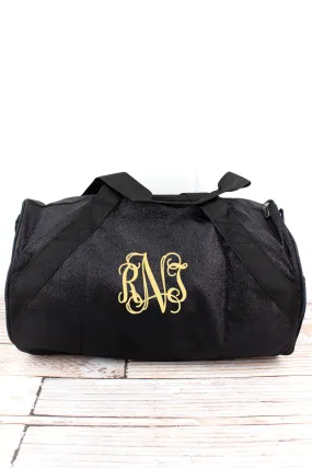 Black Glitz & Glam Barrel Duffle Bag 18"