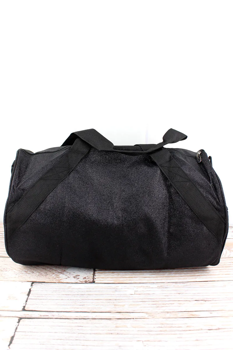 Black Glitz & Glam Barrel Duffle Bag 18"