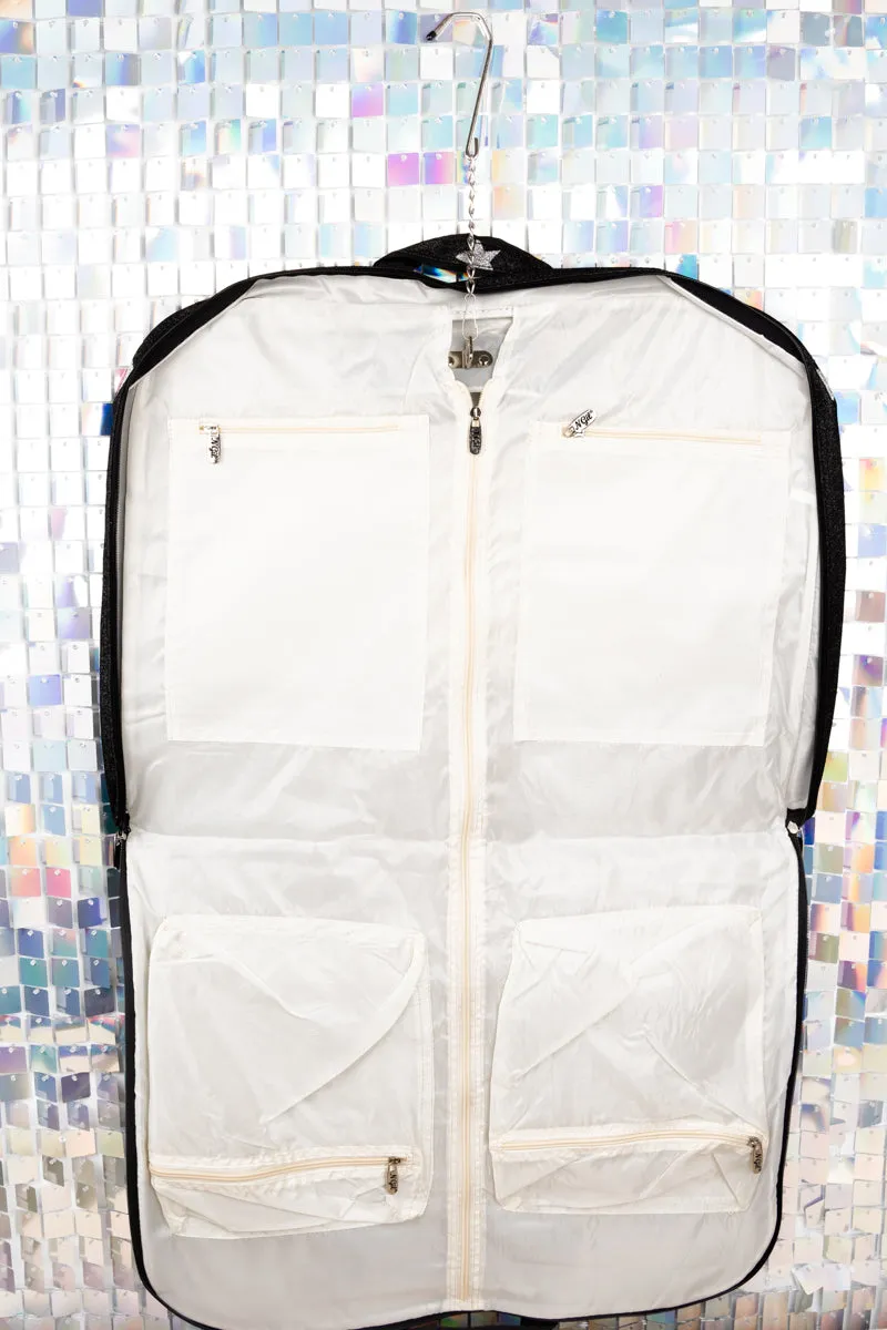 Black Starry Glitz & Glam Garment Bag