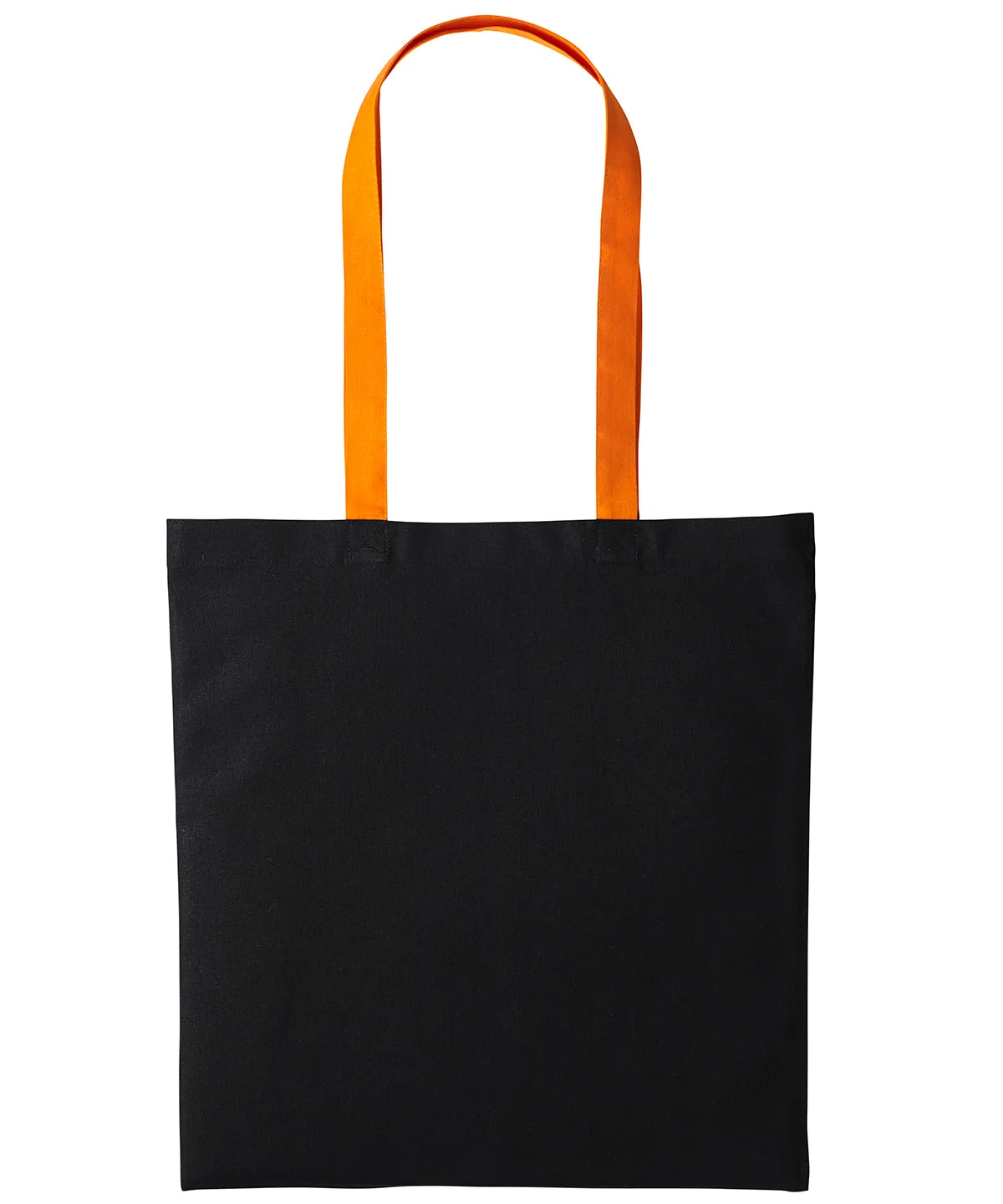 Black/Orange - Varsity cotton shopper long handle