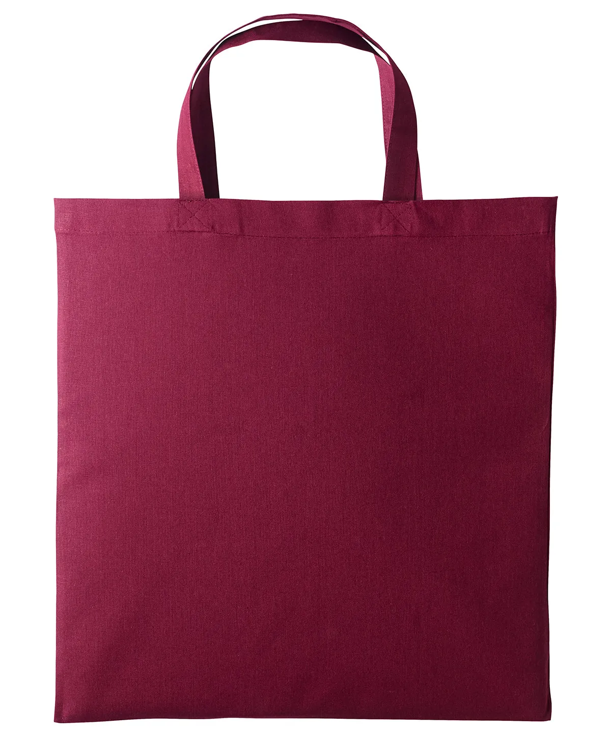 Burgundy - Cotton shopper short handle