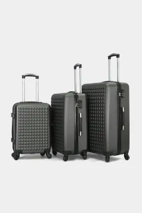 Charcoal Textured Trolley Set (3 Piece)