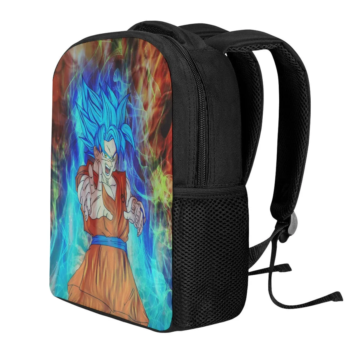 DBZ Goku Super Saiyan God Blue SSGSS Power Aura Fire Theme Design Backpack