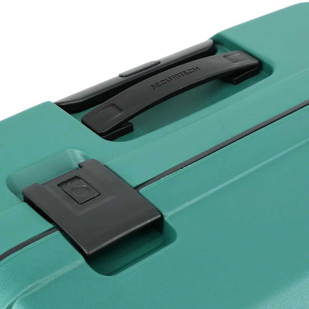 Delsey Paris Securitech® Stone DY4008 76cm LIGHTWEIGHT 4 Double Wheels Clip Trolley Case - Green