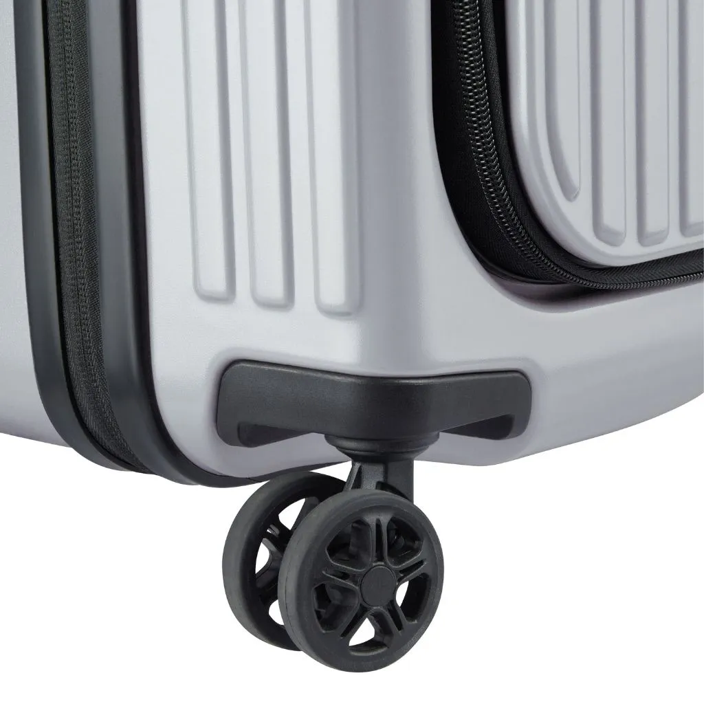 Delsey Securitime ZIP Top Opening 66cm Medium Exp Luggage - Silver