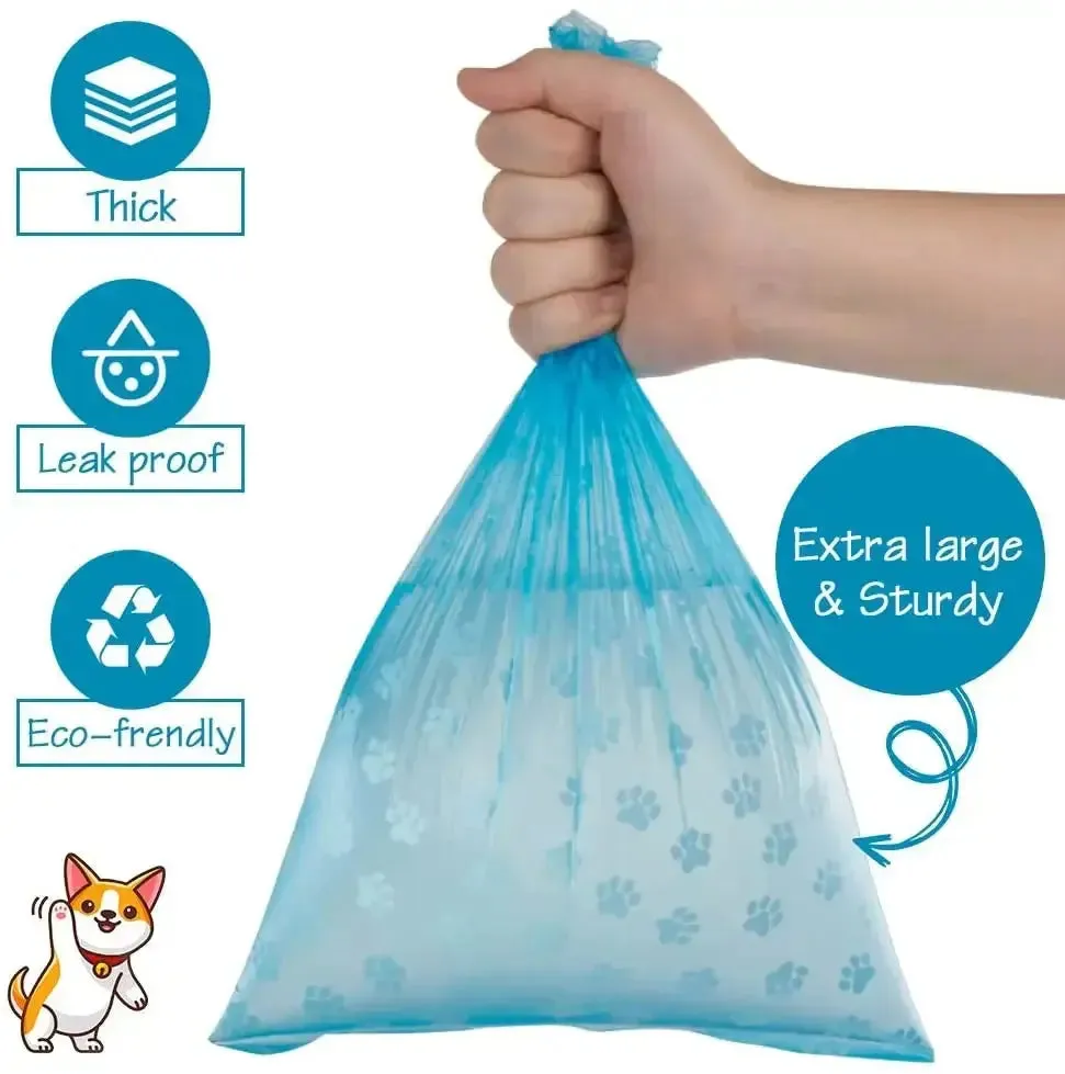 Disposable Pet Poop Bags Bone Dispenser with Leash Clip 75 Bags