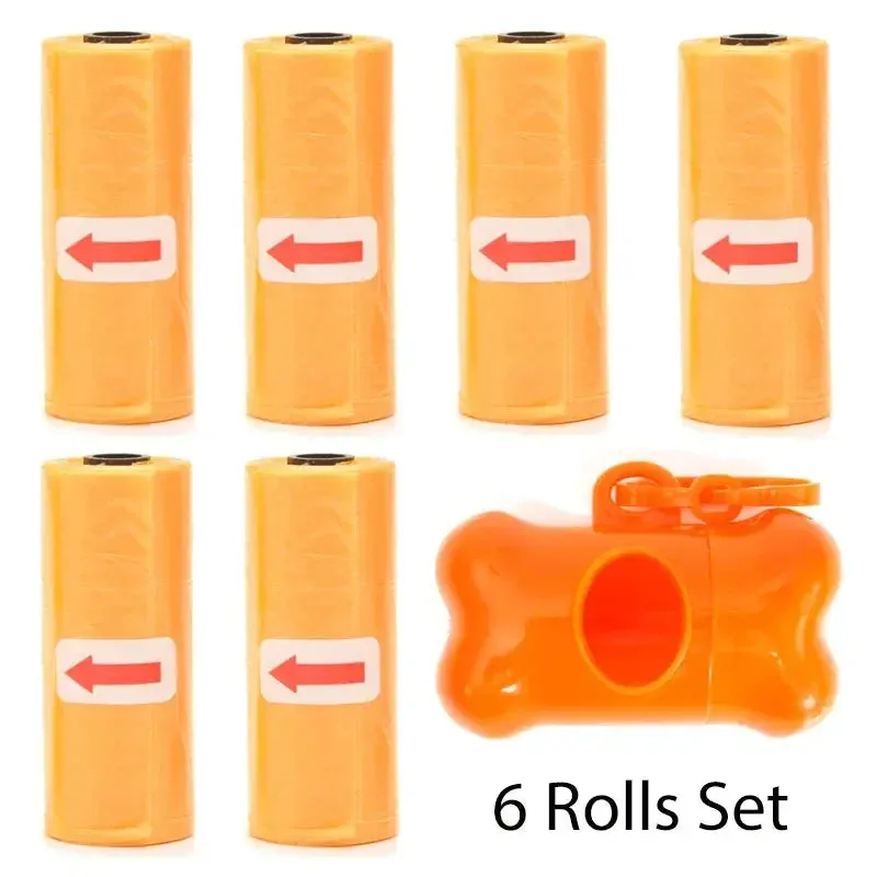 Disposable Pet Poop Bags Bone Dispenser with Leash Clip 75 Bags