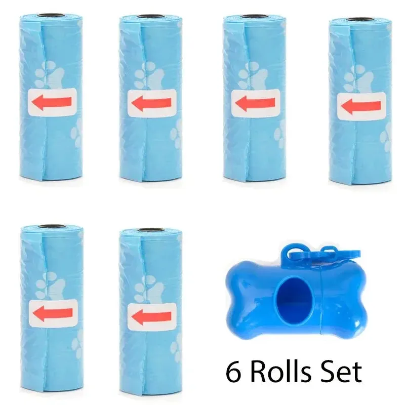 Disposable Pet Poop Bags Bone Dispenser with Leash Clip 75 Bags