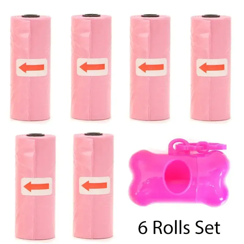 Disposable Pet Poop Bags Bone Dispenser with Leash Clip 75 Bags
