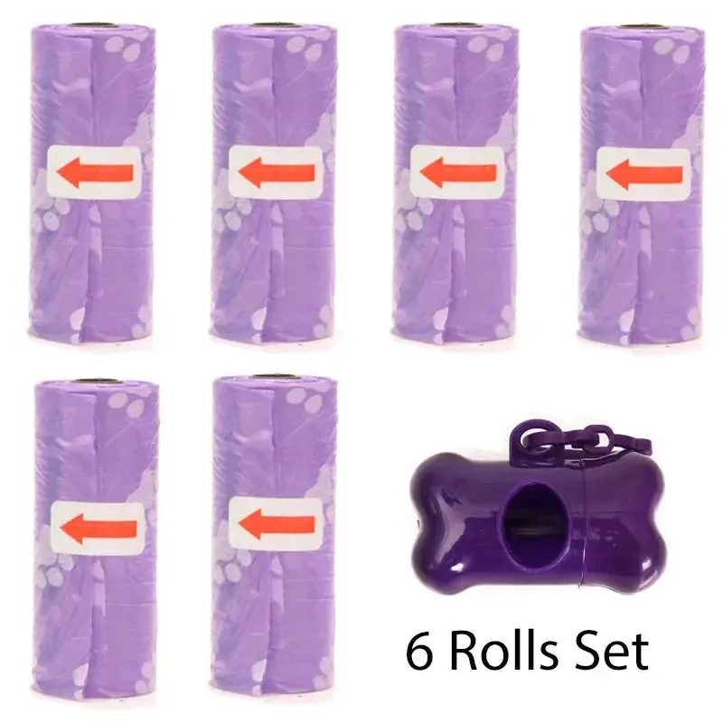 Disposable Pet Poop Bags Bone Dispenser with Leash Clip 75 Bags