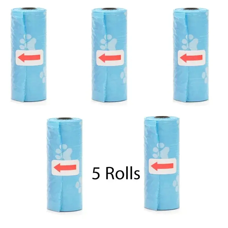 Disposable Pet Poop Bags Bone Dispenser with Leash Clip 75 Bags