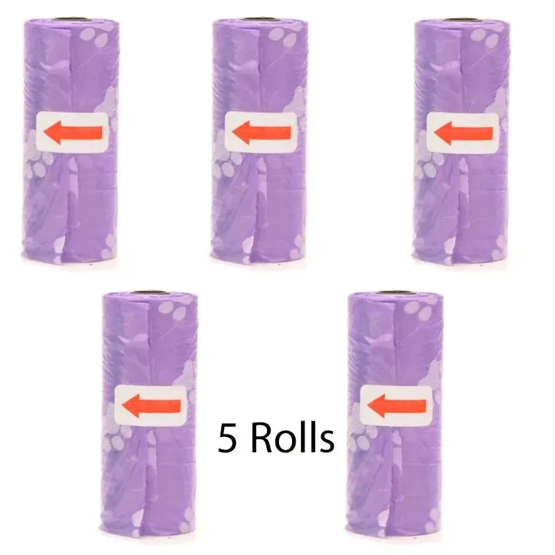 Disposable Pet Poop Bags Bone Dispenser with Leash Clip 75 Bags