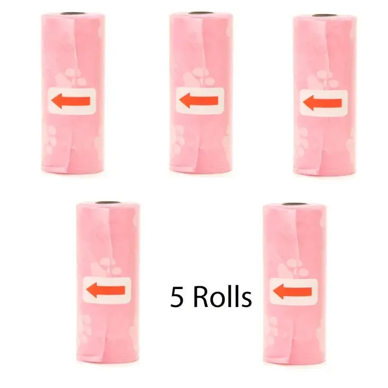 Disposable Pet Poop Bags Bone Dispenser with Leash Clip 75 Bags