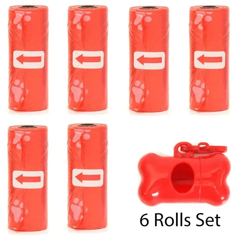 Disposable Pet Poop Bags Bone Dispenser with Leash Clip 75 Bags