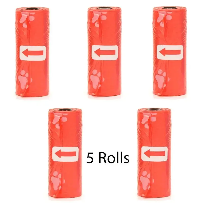 Disposable Pet Poop Bags Bone Dispenser with Leash Clip 75 Bags