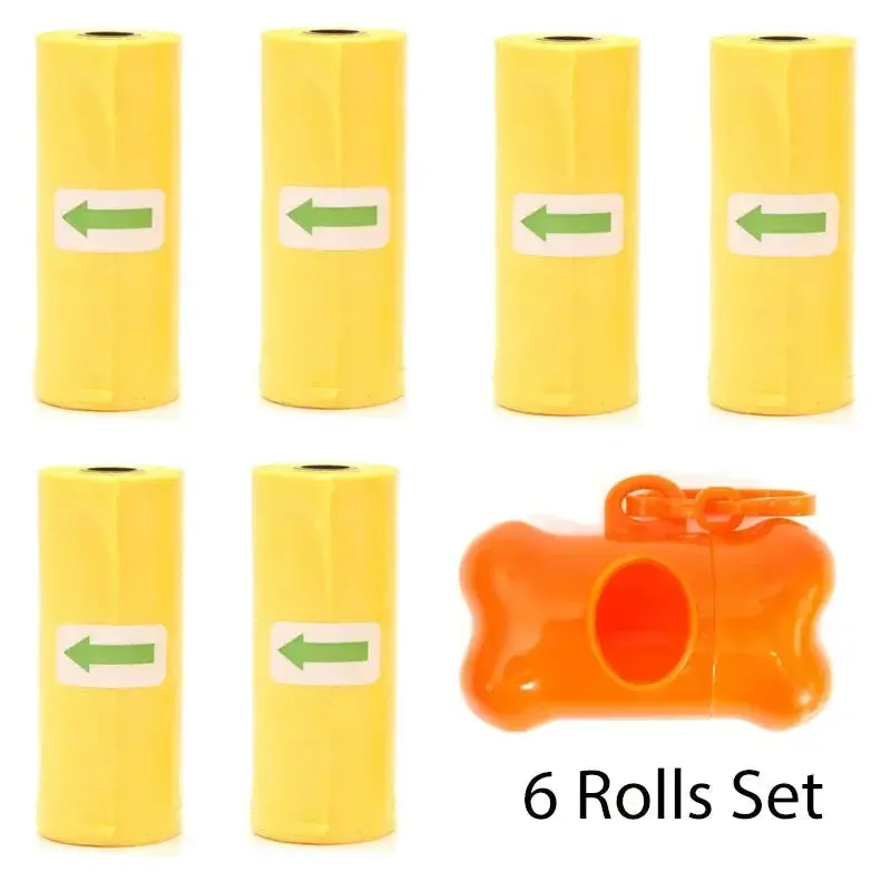 Disposable Pet Poop Bags Bone Dispenser with Leash Clip 75 Bags