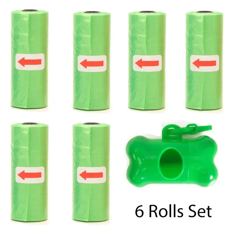 Disposable Pet Poop Bags Bone Dispenser with Leash Clip 75 Bags