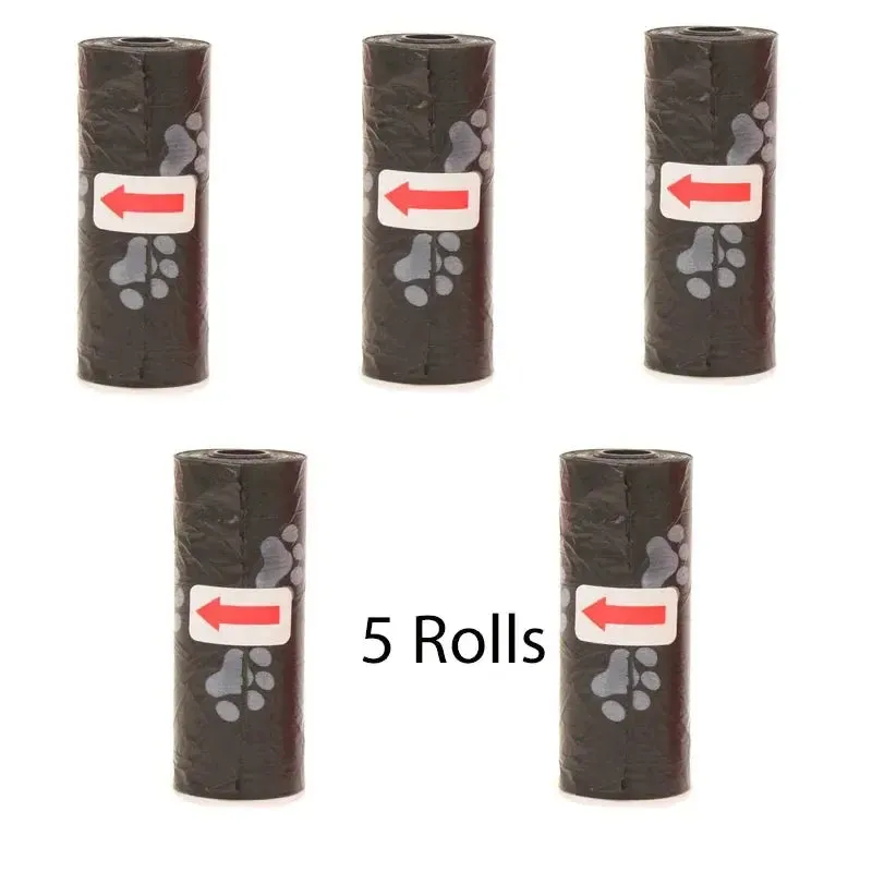 Disposable Pet Poop Bags Bone Dispenser with Leash Clip 75 Bags