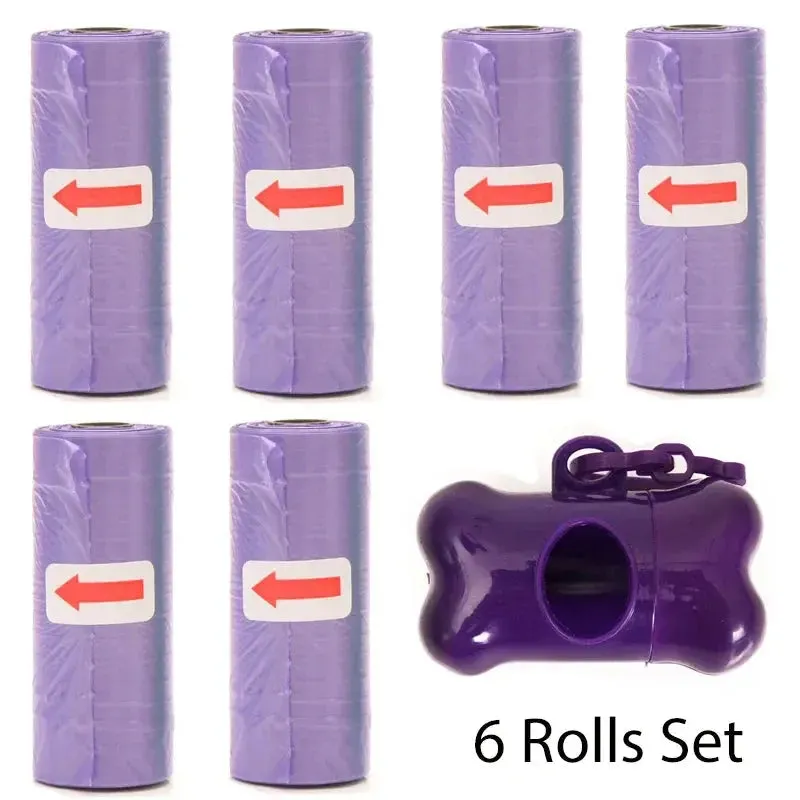 Disposable Pet Poop Bags Bone Dispenser with Leash Clip 75 Bags