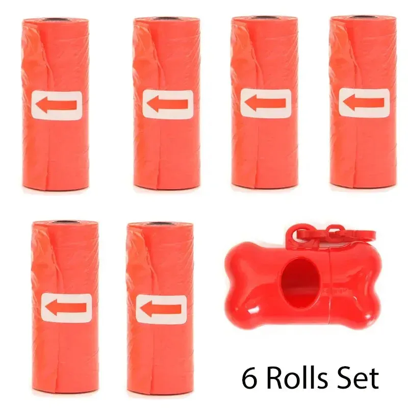 Disposable Pet Poop Bags Bone Dispenser with Leash Clip 75 Bags