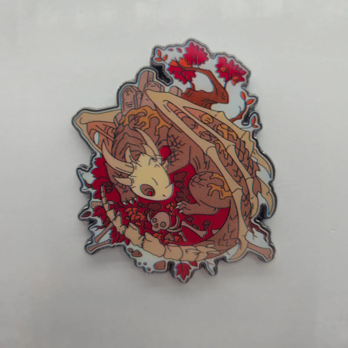 Dragon Pin (Bones, Carrion Dragon) | 2" Hard Enamel Pin