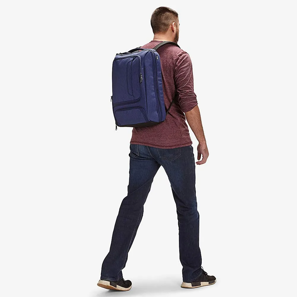 eBags Professional Slim Laptop Backpack for Travel, School & Business - Fits 17 Inch Laptop - Anti-Theft - (Brushed Indigo)