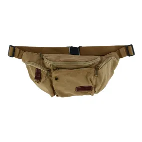 Eurosport Canvas Multi Pocket Crossbody Fanny Waist Pack