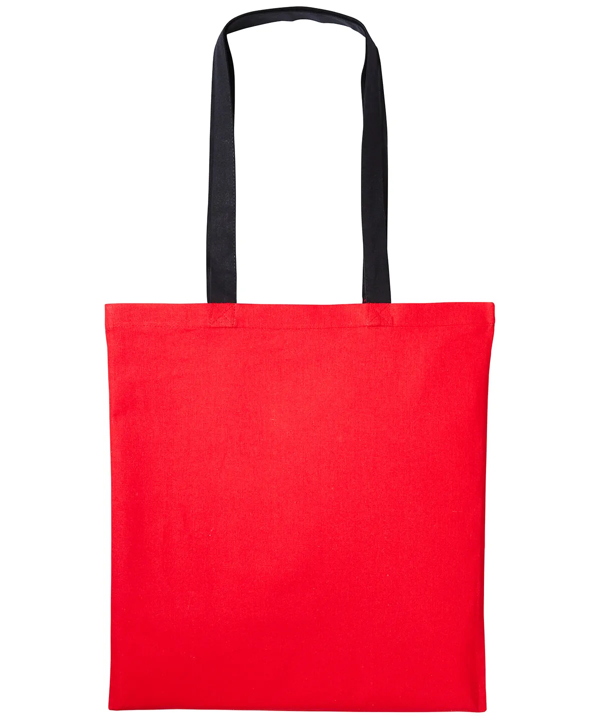 Fire Red/Black - Varsity cotton shopper long handle