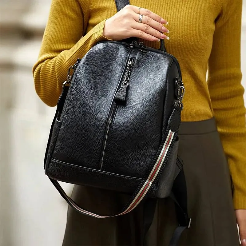 Genuine Leather Backpacks Fashion Luxury Travel Bag