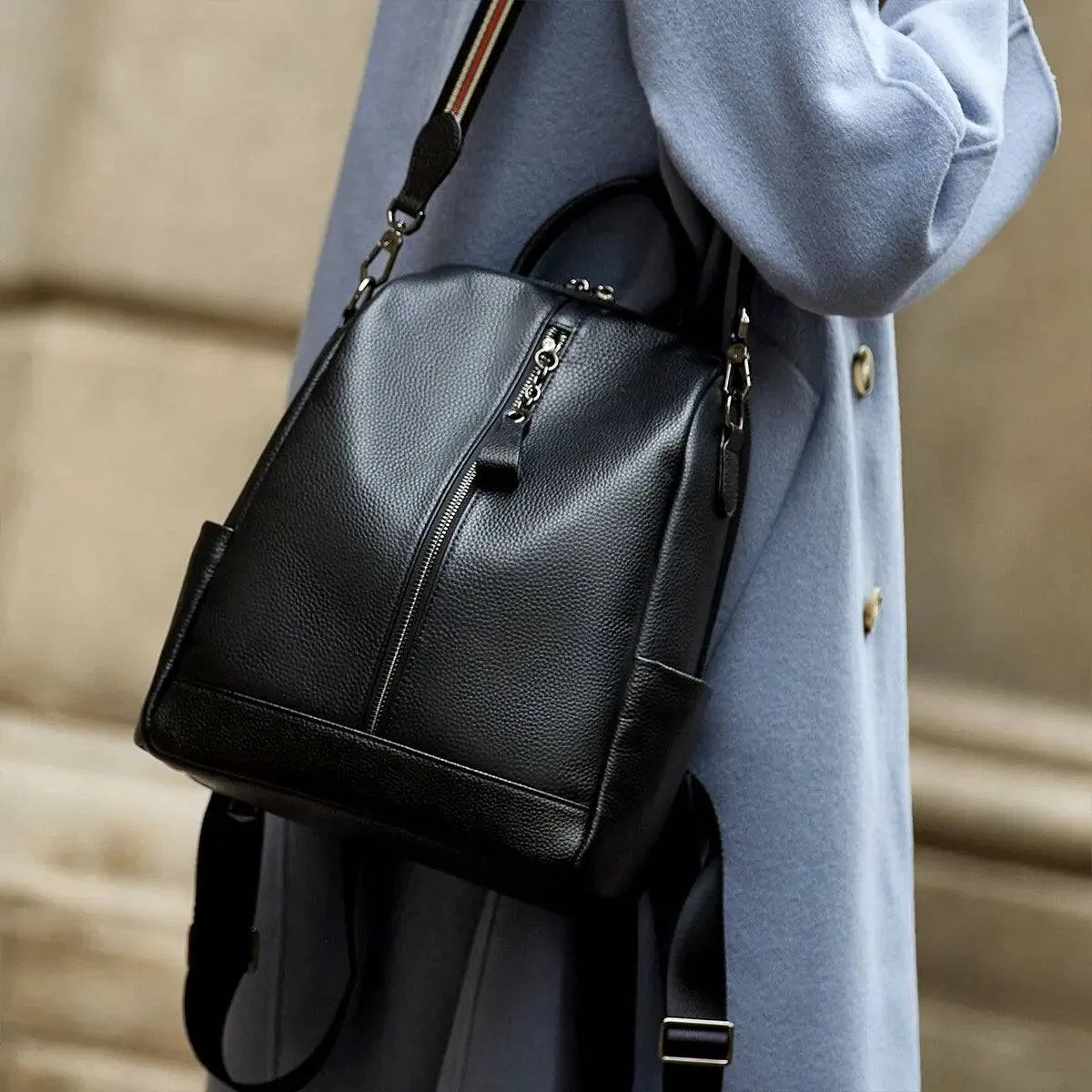 Genuine Leather Backpacks Fashion Luxury Travel Bag