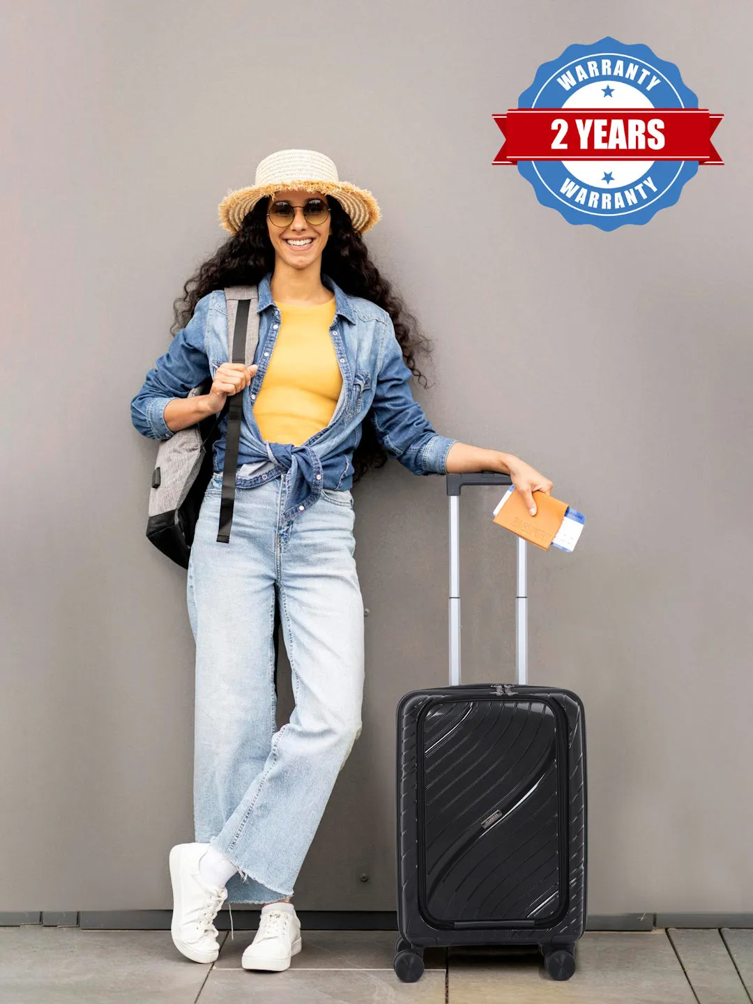 Hard-Sided Cabin-Sized Trolley Bag 38L
