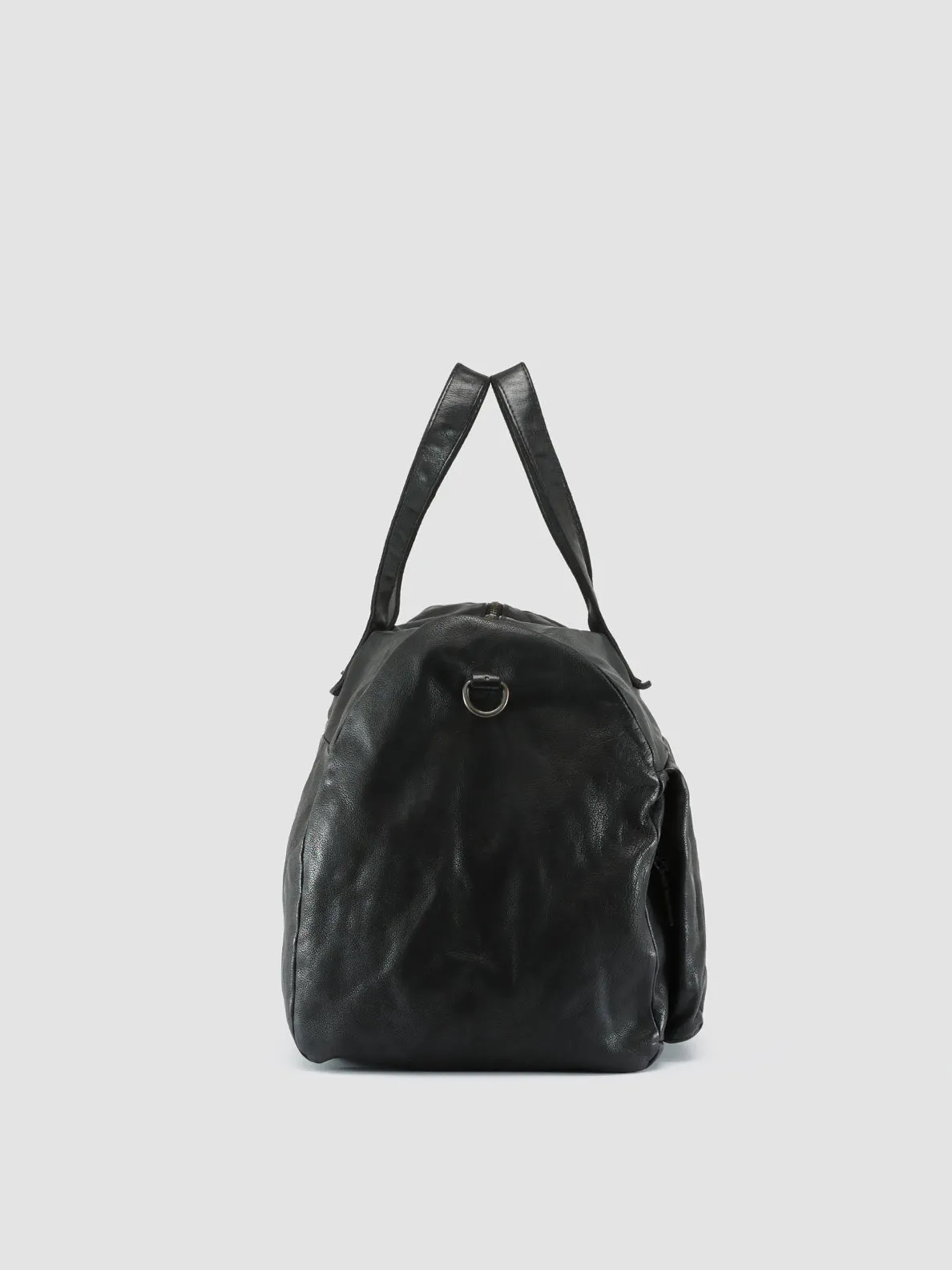 HELMET 043 - Black Leather Weekend Bag
