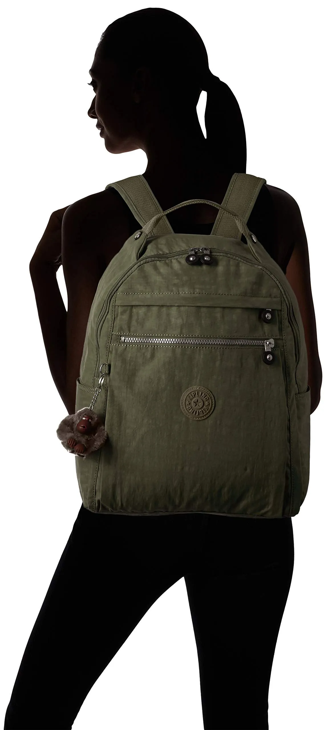 Kipling womens Micah Medium Laptop Backpack, Padded, Adjustable Backpack Straps, jaded green, One Size