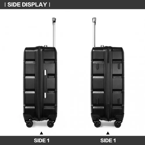 Kono 28 Inch Lightweight Hard Shell ABS Suitcase With TSA Lock - Black - Durable, Secure & Stylish Travel Companion