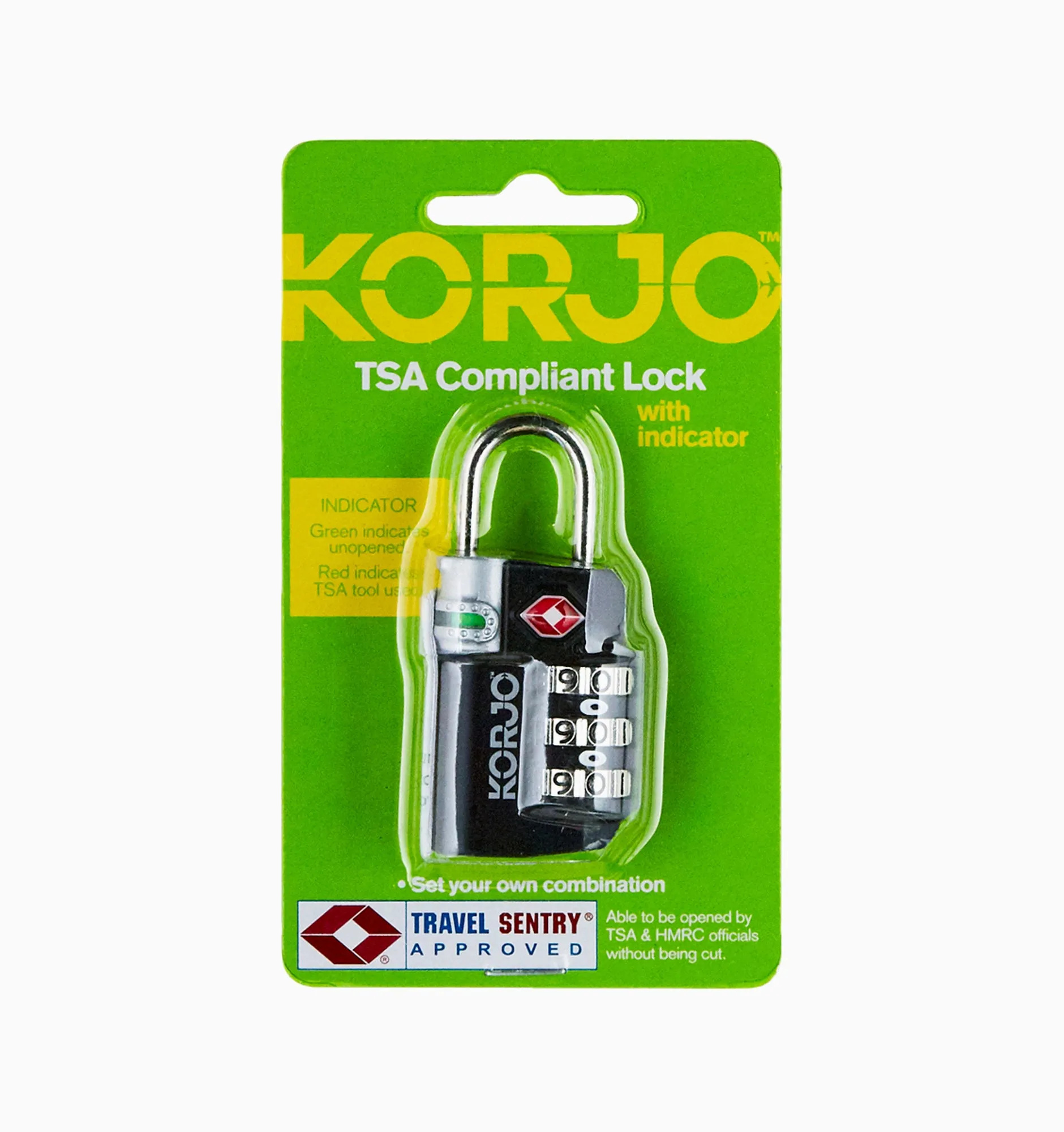 Korjo TSA Indicator Combination Lock
