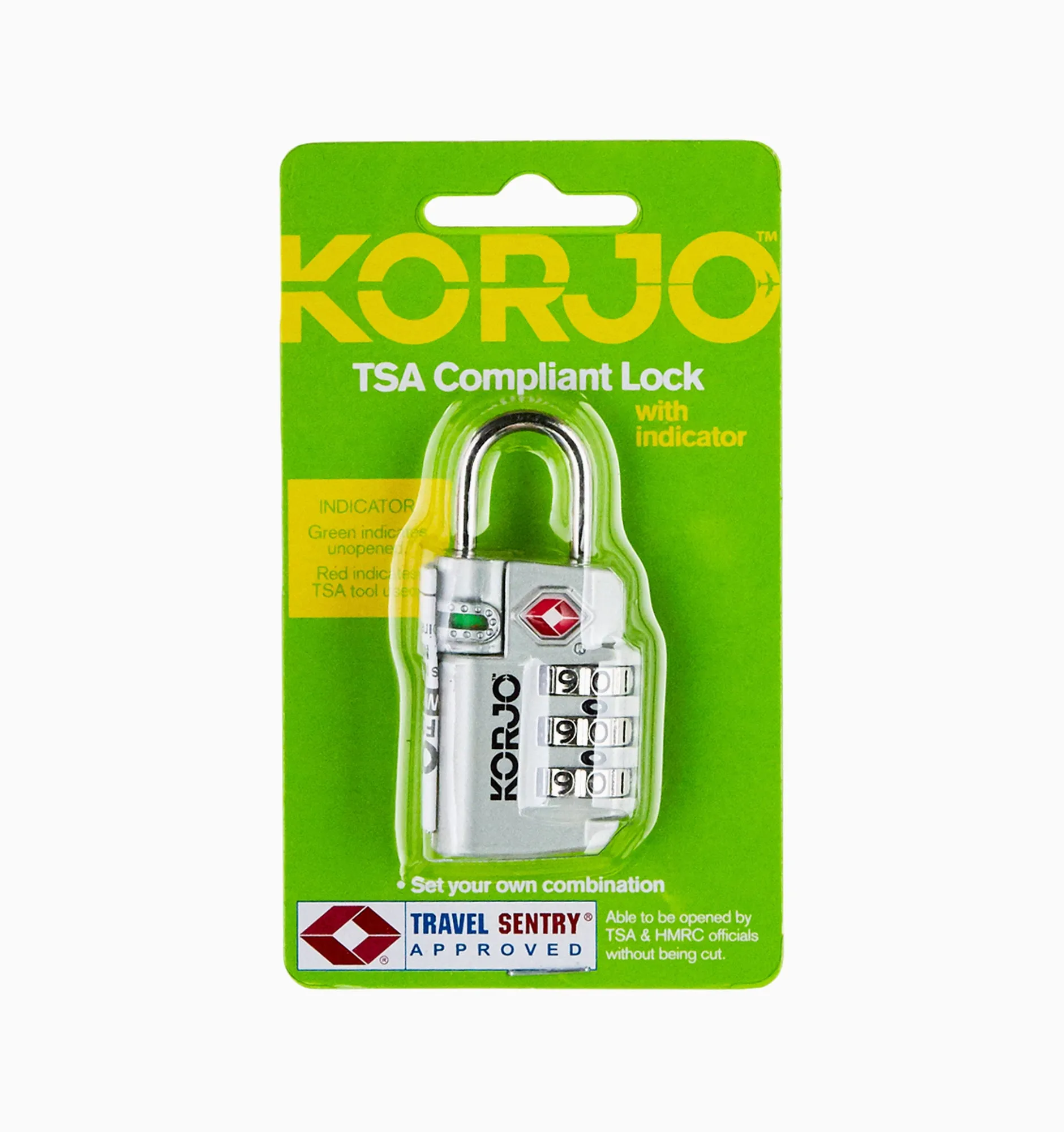 Korjo TSA Indicator Combination Lock