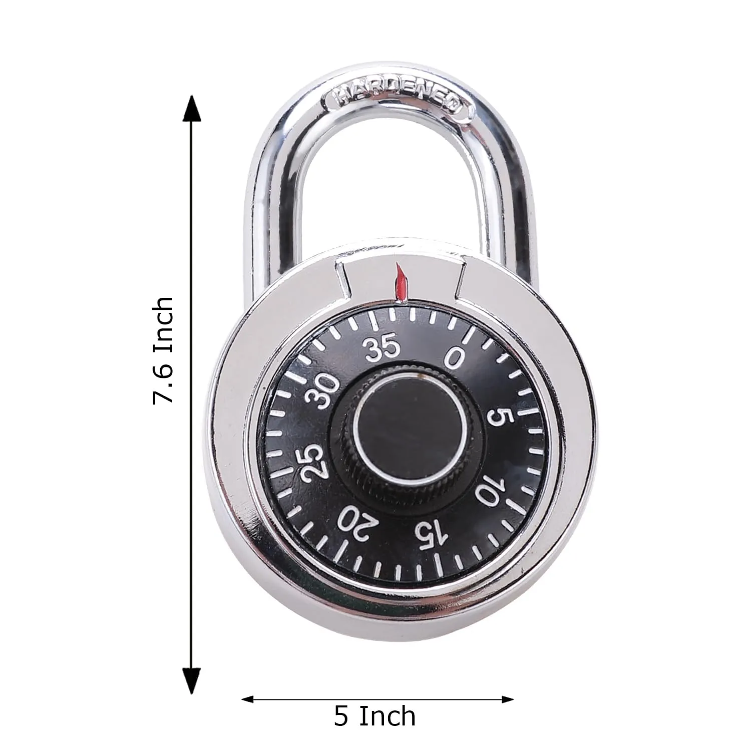 Kuber Industries Combination Padlock|Keyless Luggage Lock-Pack of 6 (Black)