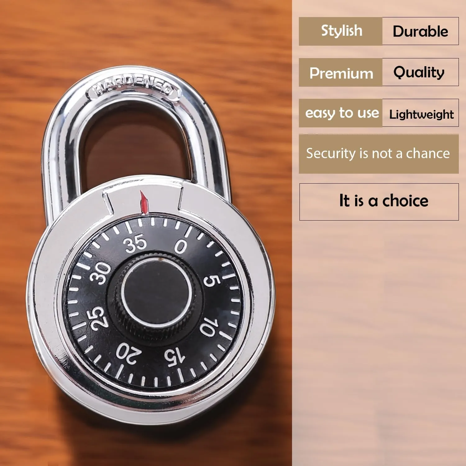 Kuber Industries Combination Padlock|Keyless Luggage Lock-Pack of 6 (Black)