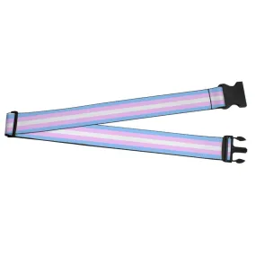 Luggage Strap - 2.0" - Flag Transgender Baby Blue Baby Pink White