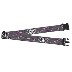 Luggage Strap - 2.0" - Girlie Skull Gray