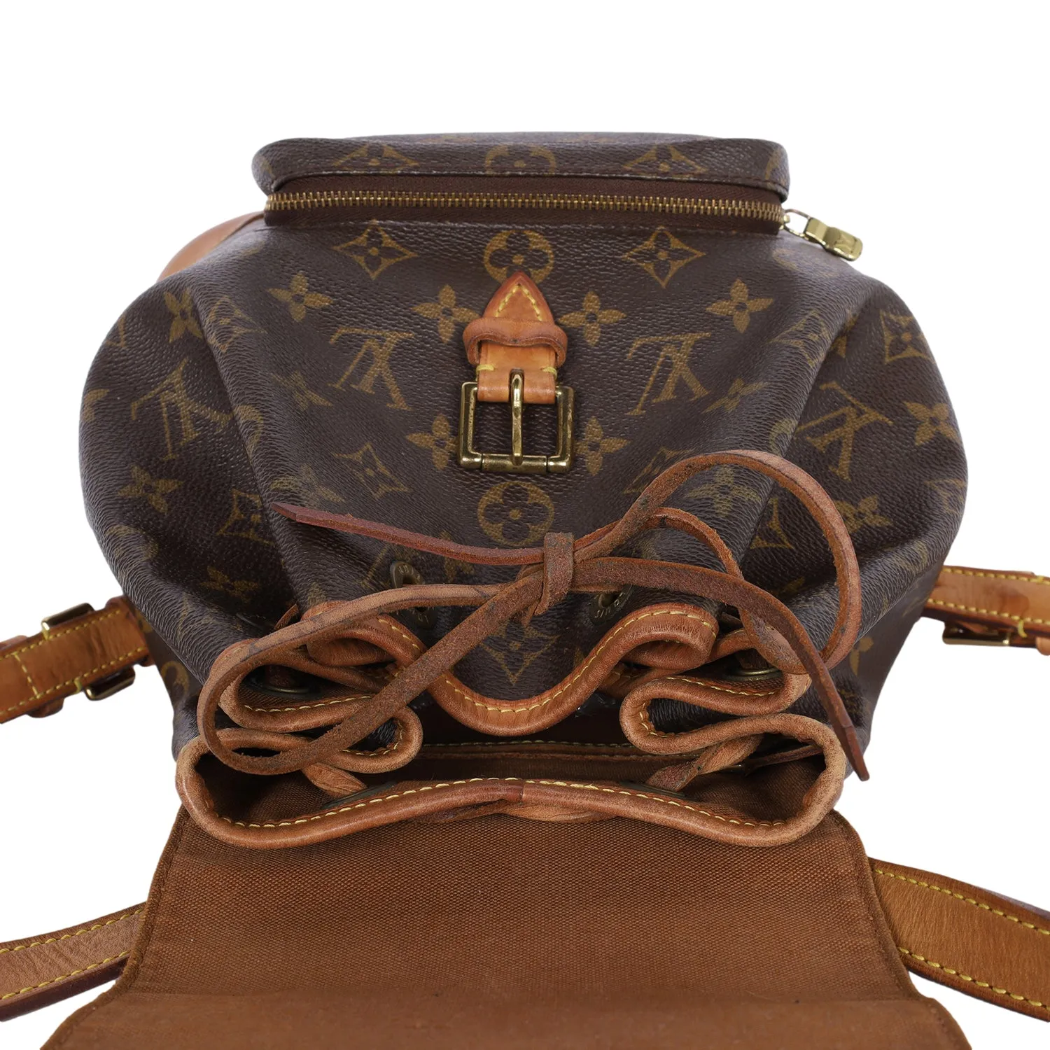Montsouris Leather MM Backpack (Authentic Pre-Owned)